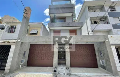 Casa com 4 dormitórios à venda, 331 m² por r$ 2.200.000,00 - pompéia - santos/sp
