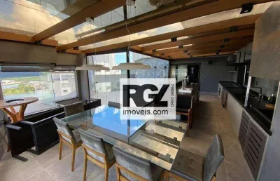 Cobertura com 4 dormitórios à venda, 680 m² por r$ 10.000.000,01 - ponta da praia - santos/sp