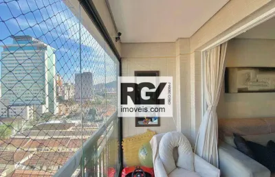 Apartamento com 3 dormitórios à venda, 80 m² por r$ 900.000,00 - gonzaga - santos/sp