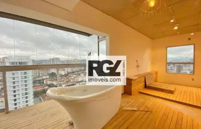Apartamento com 1 dormitório à venda, 74 m² por r$ 1.000.000,00 - embaré - santos/sp