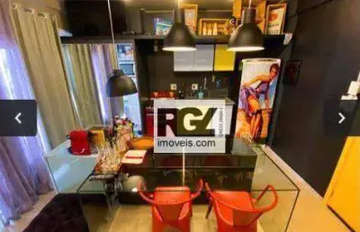 Apartamento com 1 dormitório para alugar, 57 m² por r$ 4.500,00/mês - ponta da praia - santos/sp