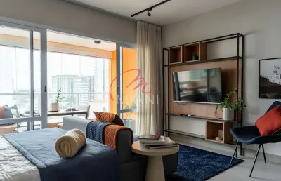 Apartamento para venda e locação no campo belo com 48m², 1 quarto e 1 vaga - próximo ao aeroporto d