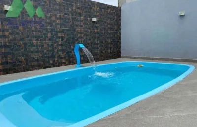 Casa com piscina à venda, 65 m² por r$ 419.900 - jardim da barra - itapoá/sc