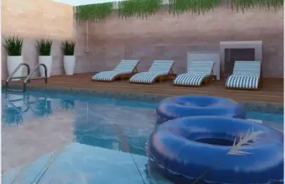 Apartamento com 1 quarto à venda no estuário, santos , 37 m2 por r$ 388.000