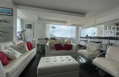 Apartamento 3 quartos vista mar livre - jose menino - santos