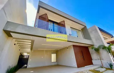 Linda casa nova à venda  , alto padrão 3 quartos, 1 suite, 4 vagas, 315m²at, condominio brisas da m