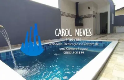 Casa 3 dormitórios suíte lado praia piscina financiamento bancário itanhaém