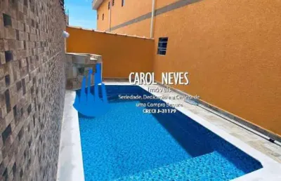 Sobrado novo 2 suítes piscina lado praia financiamento bancário itanhaém