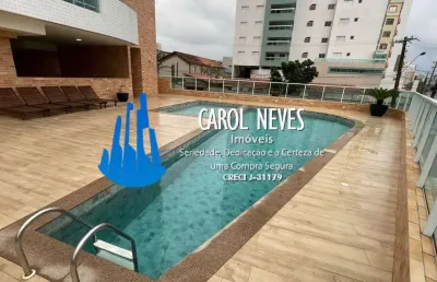 Apartamento pé na areia 2 dormitórios suíte financiamento bancário mongaguá