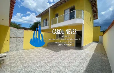 Sobrado 2 dormitórios lado praia financiamento bancário verde mar mongaguá