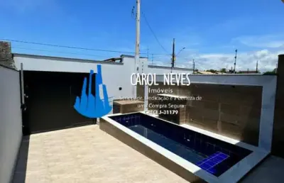 Casa nova 2 dormitórios 1 suíte lado praia financiamento bancário itanhaém