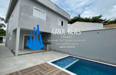 Sobrado novo 3 dormitorios suite lado praia financiamento bancario itanhaem