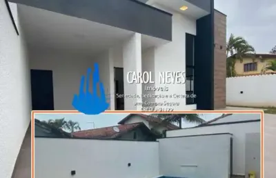 Casa nova 3 dormitórios 1 suíte lado praia financiamento bancário itanhaém