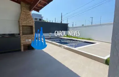 Casa nova 3 dormitórios lado praia piscina financiamento bancário itanhaém