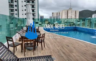 Apartamento 2 dormitórios 1 suíte lado praia centro mongaguá