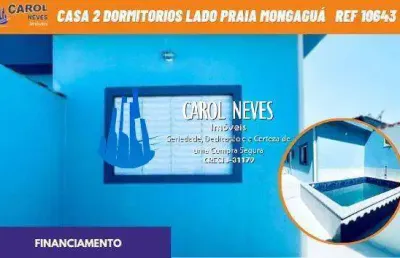 Casa nova 2 dormitórios suíte lado praia financiamento mongaguá