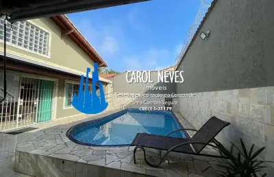 Casa 4 dormitórios 3 suítes lado praia financiamento bancário praia grande