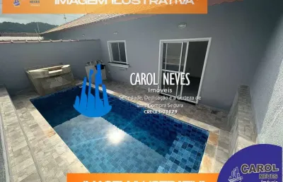 Casa nova 2 dormitórios suíte lado pista financiamento bancário mongaguá
