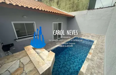 Casa nova 2 dormitorios financiamento  lado pista anchieta mongagua
