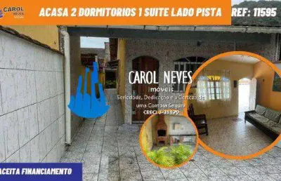 Casa 2 dormitorios 1 suite lado pista financiamento bancario mongagua