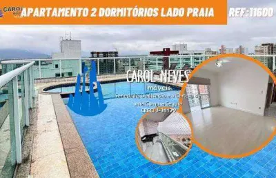 Apartamento com 2 dormitorios lado praia praia grande