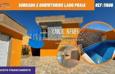 Sobrado 2 dormitorios lado praia financiamento cibratel ii itanhaem