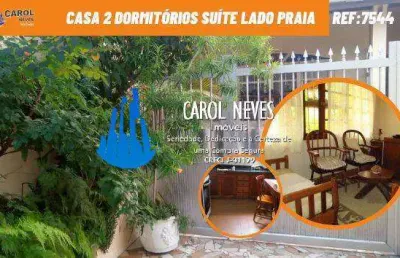 Casa 2 dormitórios  suíte lado praia à vista vila caiçara praia grande