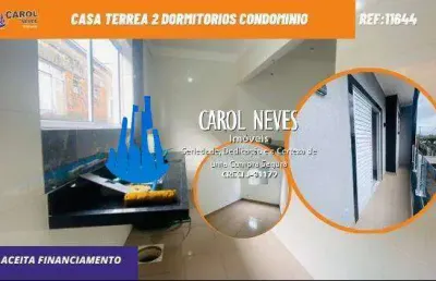 Casa terrea 2 dormitorios condominio financiamento sao vicente