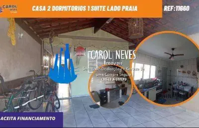 Casa 2 dormitorios 1 suite lado praia financiamento bancario praia grande