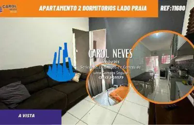 Apartamento 2 dormitorios lado praia solemar a vista praia grande