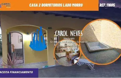 Casa 2 dormitorios lado morro financiamento bancario loty itanhaem