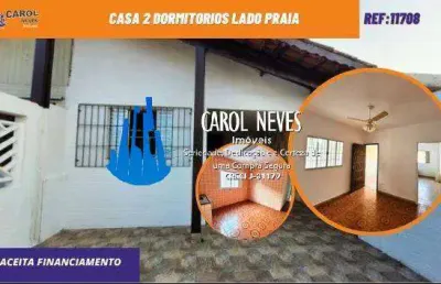 Casa 2 dormitorios lado praia financiamento bancario mongagua itaoca
