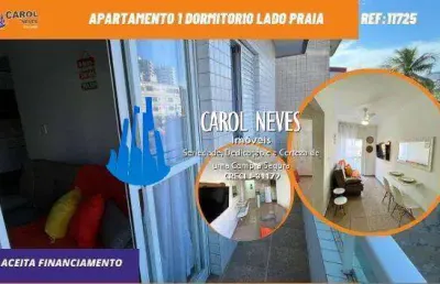 Apartamento 1 dormitorio lado praia financiamento bancario praia grande
