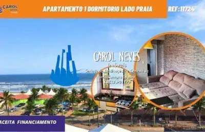 Apartamento 1 dormitorio lado praia plataforma financiamento mongagua