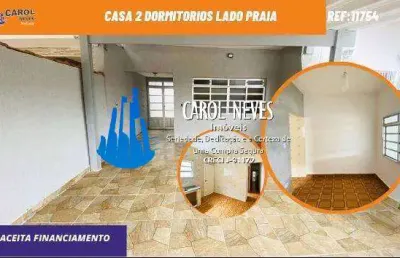 Casa 2 dormitorios lado praia financiamento bancario praia grande