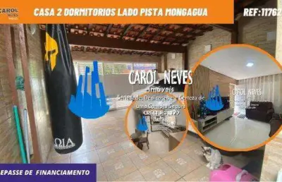 Casa 2 dormitorios lado pista repasse financiamento mongagua itaoca