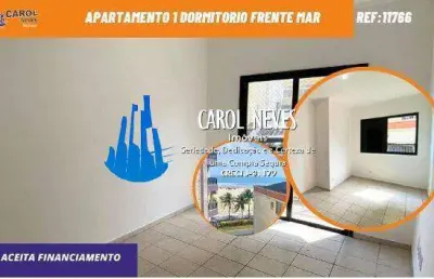 Apartamento 1 dormitorio frente mar financiamento bancario praia grande