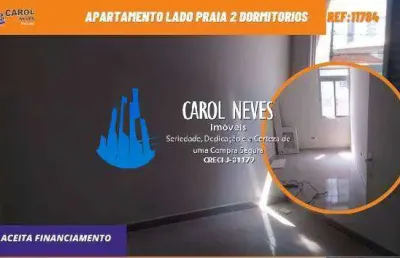 Apartamento lado praia 2 dormitorios aceita financiamento praia grande