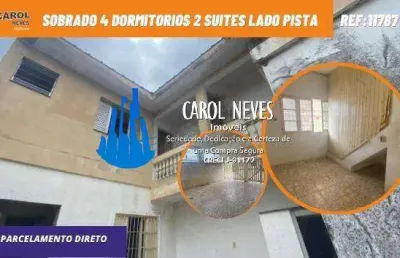 Sobrado 4 dormitorios 2 suites lado pista parcelamento direto itanhaem