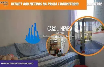 Kitnet 1 dormitorio lado praia financiamento bancario praia grande