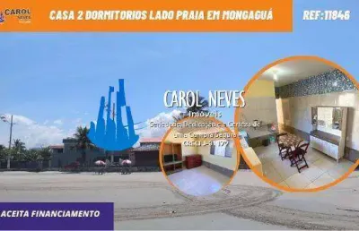 Casa 2 dormitorios lado praia financiamento bancario mongagua