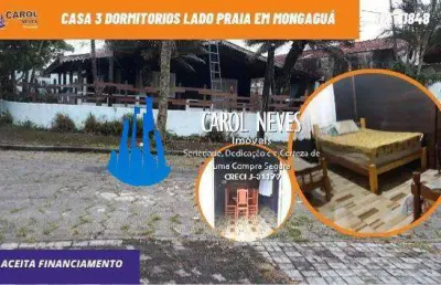 Casa 3 dormitorios 1 suite lado praia a vista mongagua