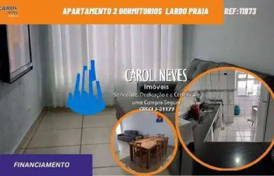 Apartamento 2 dormitorios lado praia financiamento bancario praia grande
