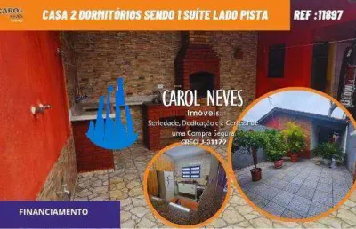 Casa 2 dormitorios suite lado pista financiamento mongagua