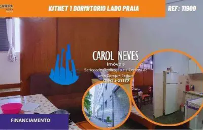 Kitnet 1 dormitorio lado praia financiamento bancario praia grande