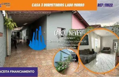 Casa 3 dormitorios lado morro financiamento bancario mongagua