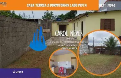 Casa terrea 2 dormitorios lado pista a vista itanhaem