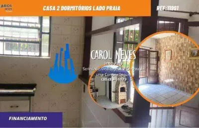 Casa 2 dormitorios lado praia financiamento mongagua