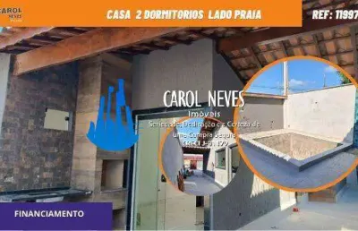 Casa 2 dormitorios piscina lado praia financiamento itanhaem