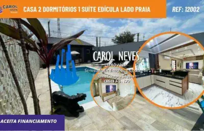 Casa 4 dormitorios 3 suites piscina lado praia financiamento itanhaem